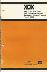 Custodia AVS1100,1300,1900Vibratoria Piastra Manuale Operatore - Foto 1 di 1