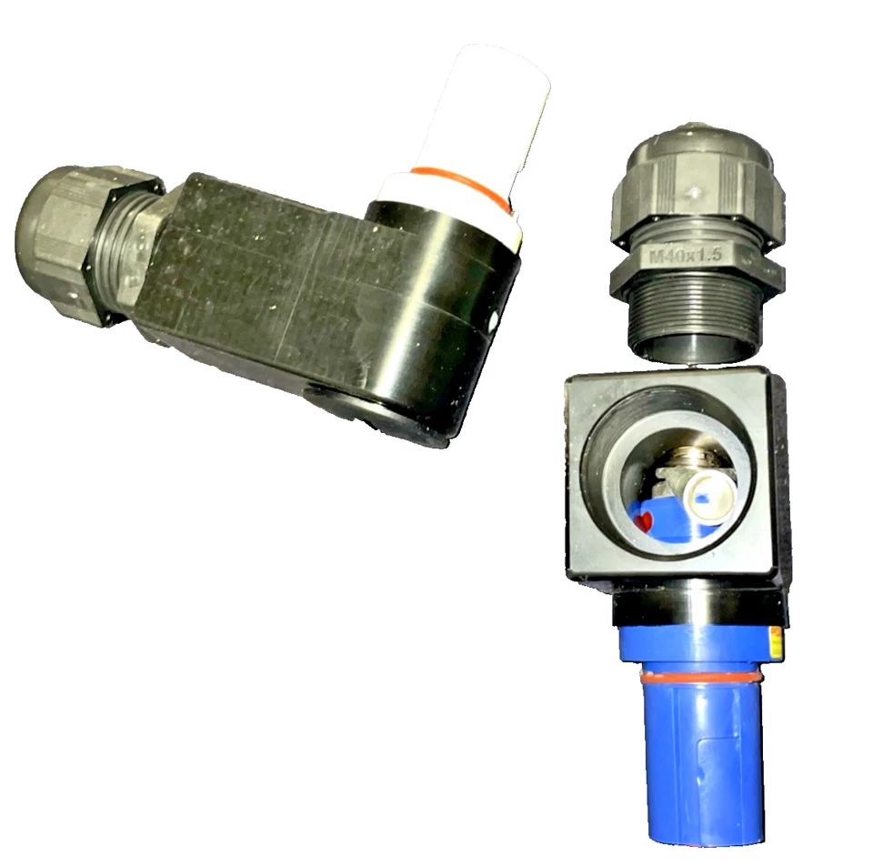 2QTY P3 connector 90 deg PD-3-BL-70mm  (BlueL3) & PD-2-WH-70mm (WhiteL2) AU code - Image 1 of 4