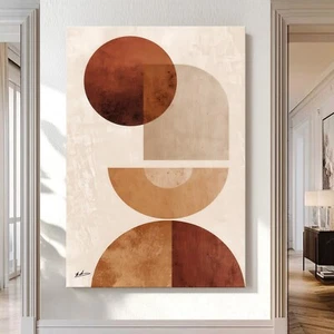 Leinwandbild Abstrakt Beige Japandi Still Bilder Minimalistische Wandbild 8288 - Bild 1 von 8