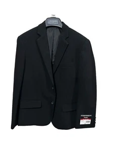 Van Heusen Kids Boys Black Notch Lapel 2-Button Flap Pocket Blazer 10 Husky - Picture 1 of 1