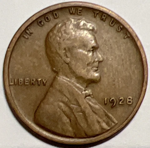 FINE 1928 Lincoln Wheat Cent Philadelphia Mint Penny USA - Buy More, Save More ! Cover