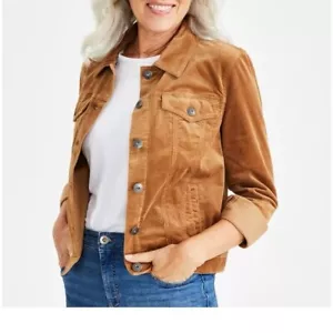 BNWT Style & Co Women's XL Long Sleeved Corduroy Jacket Retail $59.90 So Cute! - Picture 1 of 14