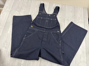 Mono de Colección Sears Para Hombres 30x30 Azul Lavado Oscuro Denim Union Farmers Ropa de Trabajo Vaquero - Imagen 1 de 10