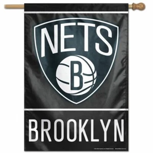 BROOKLYN NETS HOUSE FLAG 28"X40" VERTICAL BANNER OUTDOOR RATED NBA LICENSED - Picture 1 of 1