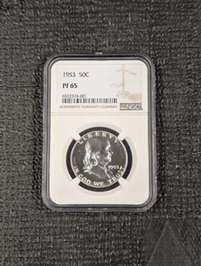1953 PF 65 Silver Franklin Half Dollar NGC - Excellent Early Proof Franklin- 50c - Picture 1 of 4
