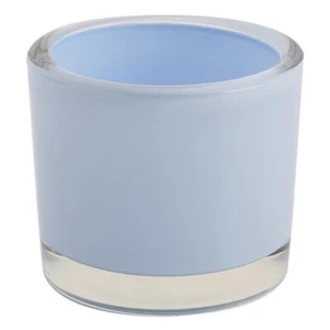 Baby Blue Heavy Duty Frosted Glass Candle Holder 3.5 Inch from Design Imports - Picture 1 of 1