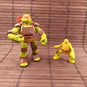 Set 2 TMNT Michelangelo 2012 Flingers 2016 McDonalds Mikey Actionfigur Spielzeug - Bild 1 von 11
