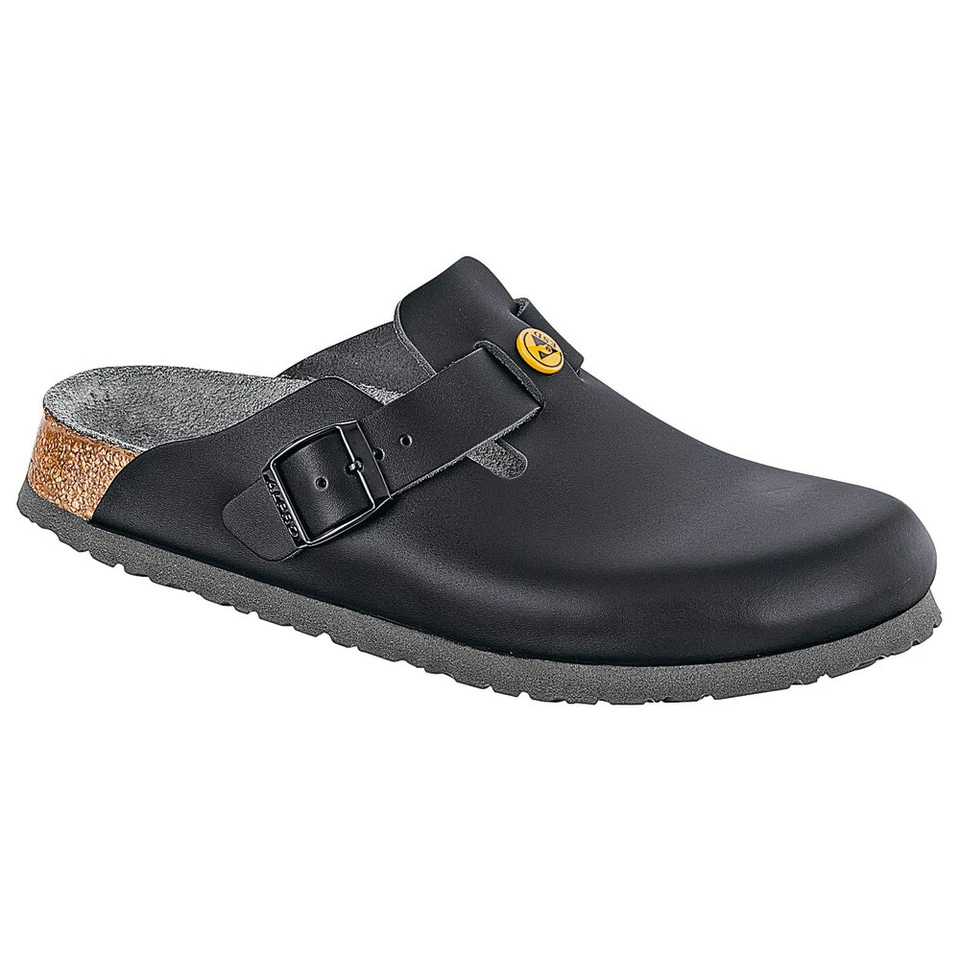 Birkenstock Boston ESD Clog Leather Black Regular Width Size 39-48 - Image 1 of 1