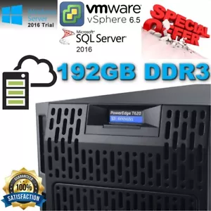 Dell PowerEdge T620 2x E5-2660 2.20Ghz 192GB RAM 12TB HDD H710 RAID Tower Server - Picture 1 of 7