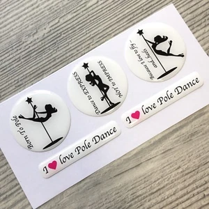 Pole Dance Fit Baile Stripper Mujer Sexy Niña Divertido 3d Conjunto de Pegatinas Cúpulas  - Imagen 1 de 3