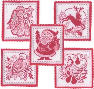 Diane Arthurs Counted Cross Stitch Chart ~ Simply Red Ornaments ~ #1978 - Picture 1 of 1