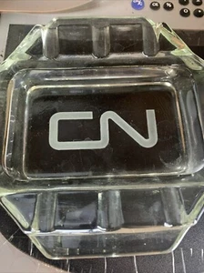 Cenicero CN Ferrocarril Nacional Canadiense Ferrocarril de Vidrio Transparente 5 3/8" De Colección - Imagen 1 de 5