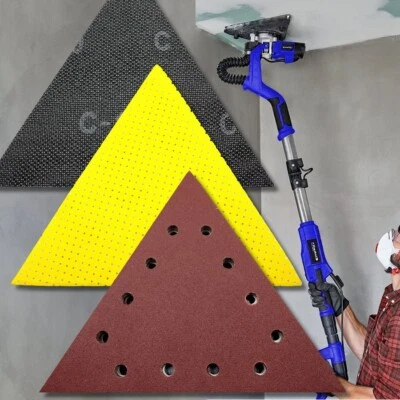 HOBBYPOWER24 Dischi abrasivi in velcro triangolari per levigatrice per cartongesso Einhell Scheppach 285 mm