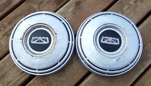 Pair of 1967-72 FORD F100 F150 1/2 TON TRUCK 10 1/2" DOG DISH HUBCAPS GREY PAINT - Picture 1 of 5