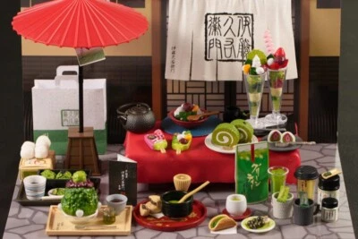 Japan miniature sweets food kyoto Ujicha(Set of 8)Re-ment figures sample Diorama - Image 1 of 4
