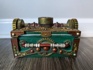 Steampunk mechanische Zahnräder Design geheime Schmuckschatulle mit Navigationskompass! - Bild 1 von 8