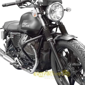 Paramotore Spaan acciaio nero Ø 30mm per Moto Guzzi V7 Classic-Special-Stone - Foto 1 di 1