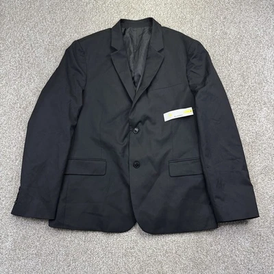 NEW Sport Coat Suit Jacket Mens Slim Fit Size 46 Black Stretch Claiborne - Image 1 of 4