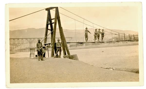 Brücke & Soldaten Rio Grande Fluss El Paso Texas Mexikanische Expedition 1916 Foto - Bild 1 von 2