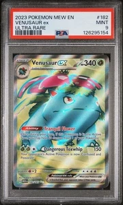 2023 Pokemon 151 Venusaur EX Ultra Rare #182 PSA 9 - Picture 1 of 2