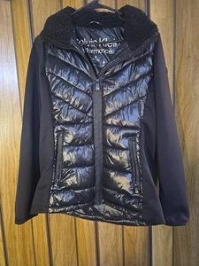 Calvin Klein Performance Mixed-Media Quilted Jacket Black Size M - Picture 1 of 9