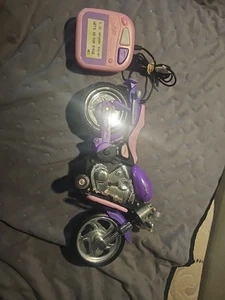 Vintage Mattel 1998 Barbie Tethered Remote Control Motorcycle Pink Purple - Picture 1 of 6