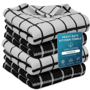 Premium Baumwolle Küchentücher 65x45cm groß super saugfähig Frottee Geschirrtücher - Bild 1 von 15