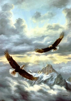 Christmas Bald Eagle Eagles Inspire Uplift Leanin' Tree Greeting Card Set of 5 - Image 1 of 4