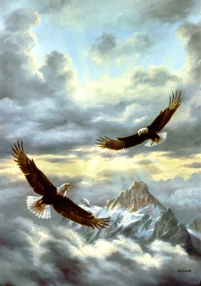 Christmas Bald Eagle Eagles Inspire Uplift Leanin' Tree Greeting Card Set of 5 - Image 1 of 4