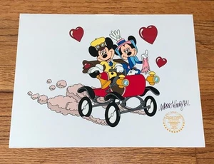 Disney Topolino e Minnie anni Cinquanta Serigrafia Cel FIRMATA Reparto Kimball - Foto 1 di 3
