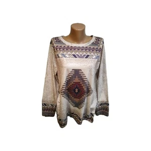 Sudadera Mujer Sin Marca Talla M Beige Adorno Multicolor - Imagen 1 de 12