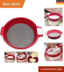 Edelstahl Mehlsieb 21,6 x 17 cm - Feinmaschig und Spülmaschinengeeignet - Bild 1 von 9