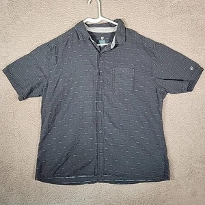 Kuhl Camicia Uomo 2XL Blu Intrepido Scorpido Manica Corta Misto Lino Leggera - Foto 1 di 10