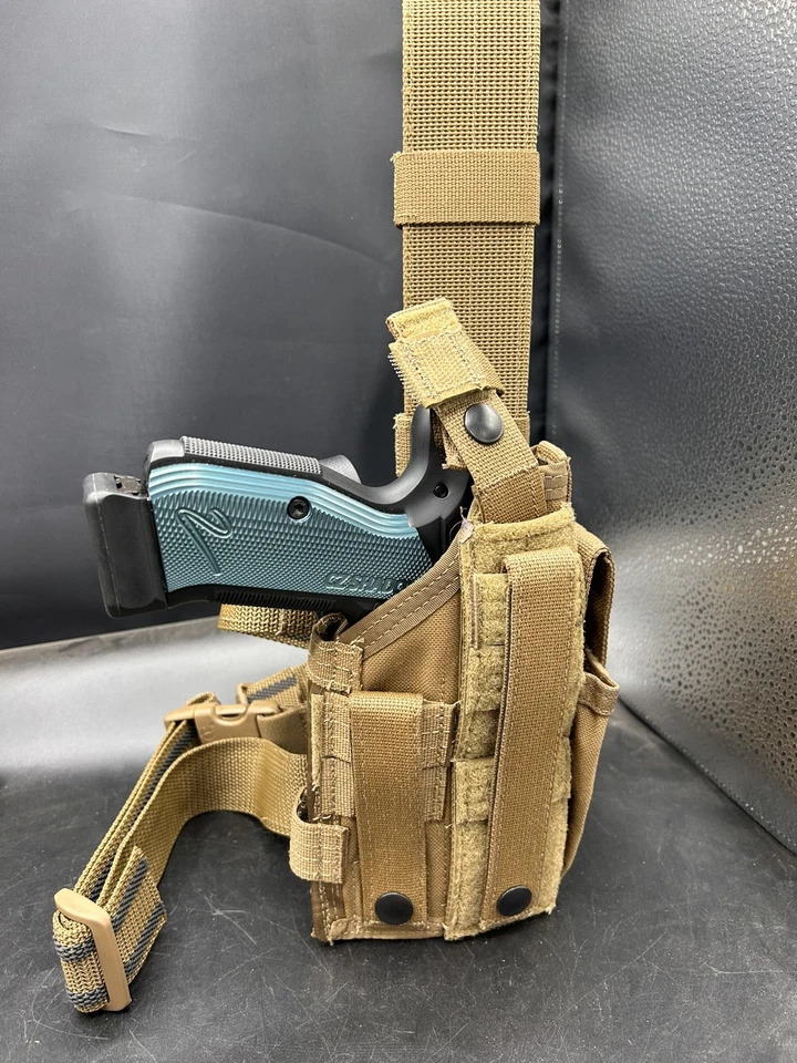 Blackhawk Omega tactical Thigh Holster for CZ Shadow 2 W/ Light TLR X300 - Image 1 of 4