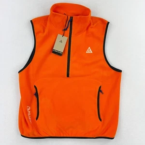 Nike Acg Wolf Tree Vest Polartec Size M Mens Orange HJ2468-819, NWT - Picture 1 of 9