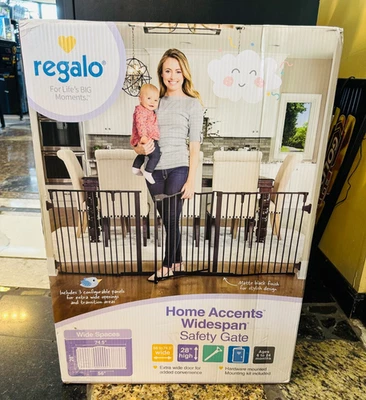 Portão de segurança Regalo Deluxe Home Accents Widespan 74,5" L x 28" H-Preto #11764 - Imagem 1 de 3