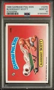 PSA 10 GEM MT 1986 Topps Garbage Pail Kids OS6 #229b BLOODSHOT SCOTT 6th Series - Picture 1 of 2