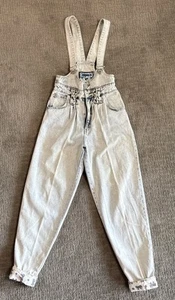 Salopette Jordache lavaggio acido vintage anni 90 tema fiocco cravatta, taglia S molto rara ottima - Foto 1 di 19