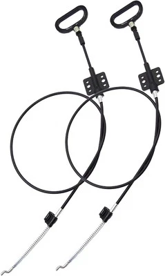 2 Pieces Recliner Release Cable Replacement D-Ring Pull Handle, Exposed Black  - Image 1 of 4