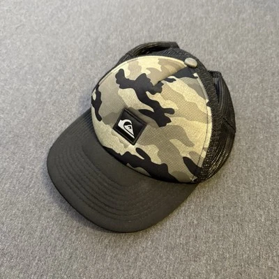 Sombrero Quiksilver Hombre 55cm Camuflaje Camionero SnapBack Malla Transpirable Foto 1 de 4