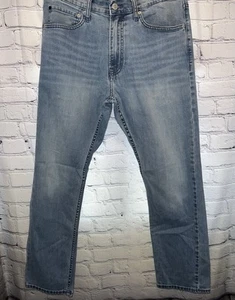 Calvin Klein Mens Zip Front 5 Pkt 31x30 Light Wash Blue Jeans Cotton Elastane - Picture 1 of 17