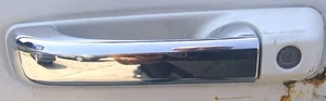 2009 10 11 12-23 Dodge Ram 1500 Front Driver LH Door Handle PW1 White w/ Chrome - Picture 1 of 2