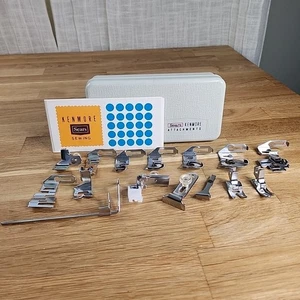 Vintage Sears Kenmore Sewing Machine Attachments 15 Piece Set READ - Picture 1 of 6