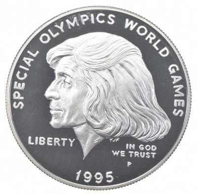 1995-P Proof Special Olympics Commemorative Silver Dollar $1 *1982 - Image 1 of 3