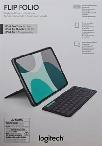 Logitech Flip Folio, Keyboard Case for iPad Pro 11-inch (M4) & iPad Air 11-inch - Picture 1 of 4