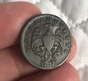1787 Massachusetts Half Cent Confederation period - Picture 1 of 2