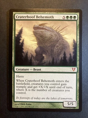 MTG Craterhoof Behemoth Avacyn Restored Near-Mint Condition Green Mythic! - Image 1 of 2