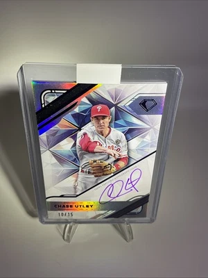 Chase Utley 2025 Topps Diamond Icons White Polychromatink Phillies Auto 10/15 - Image 1 of 3