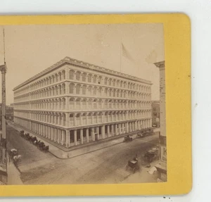 A.T. Stewart's Dry Good Store NY New York Stereoview c1875 - Picture 1 of 3