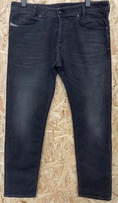 Mens Diesel Iakop Regular Slim Tapered Denim Jeans. W36 L32. Black. PRISTINE - Image 1 of 4